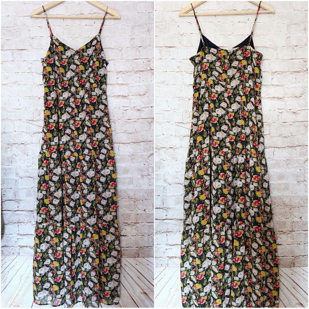 J. Crew Mercantile floral sleeveless maxi dress